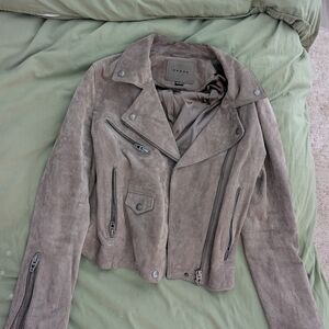 Blank NYC Taupe Leather Jacket